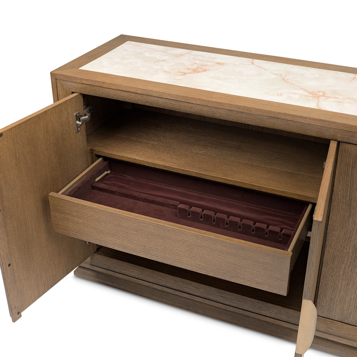 Portrait Sienna Brown Sideboard with LED Lights