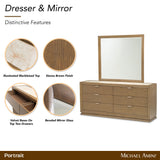 Portrait Sienna Brown Dresser with Mirror