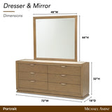 Portrait Sienna Brown Dresser with Mirror