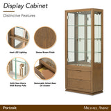 Portrait Sienna Brown Display Cabinet