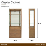 Portrait Sienna Brown Display Cabinet