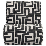Eimer Black Geometric Jacquard Accent Chair