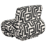 Eimer Black Geometric Jacquard Accent Chair