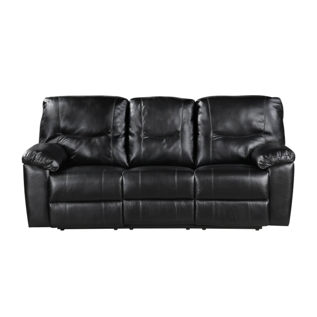 Maverick White Double Reclining Sofa With Drop-down Cup Holders