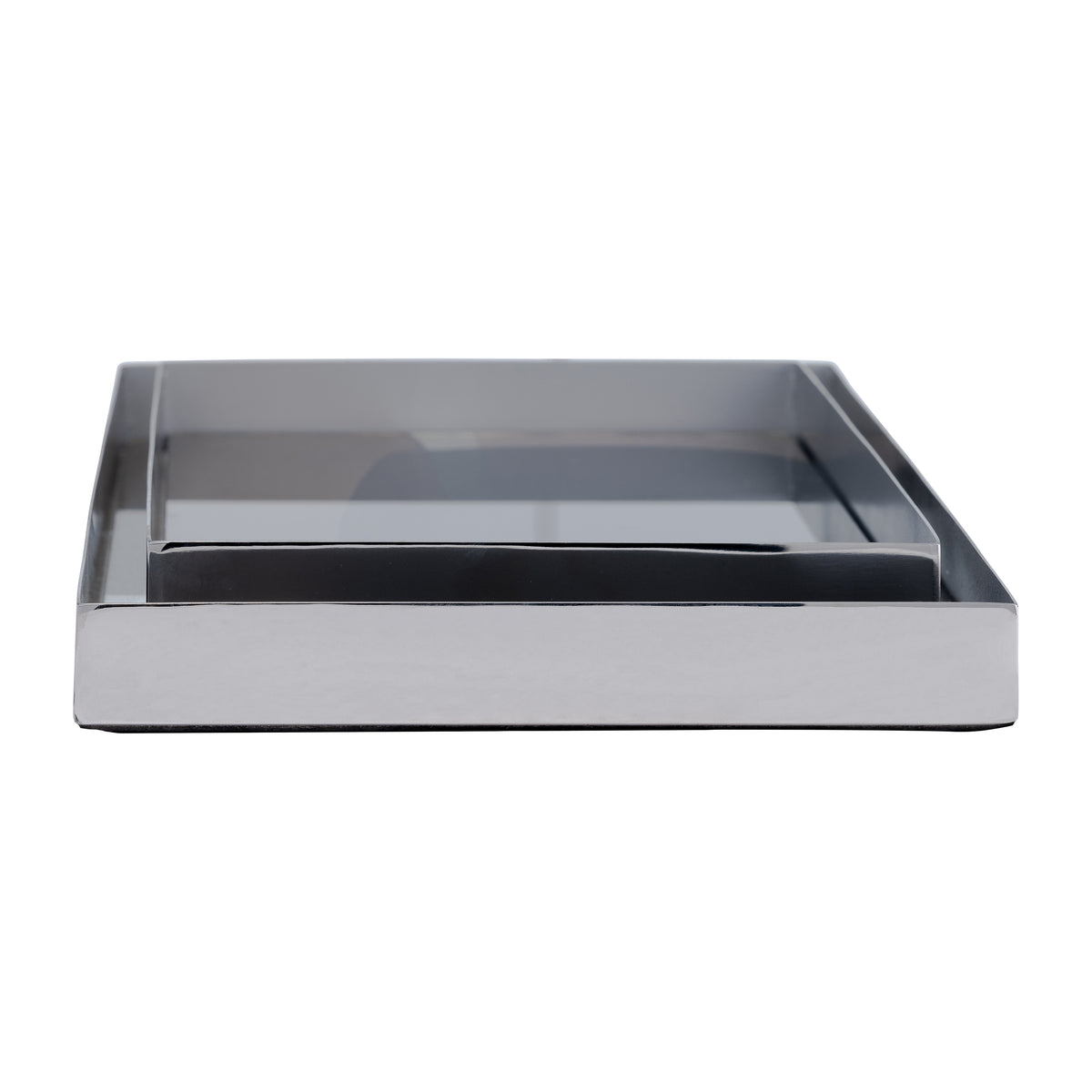 El Segundo Multicolor Metal and Glass Trays (Set of 2)