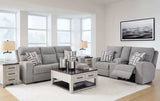 Biscoe Pewter Power Reclining Living Room Set / 2pc - Ornate Home