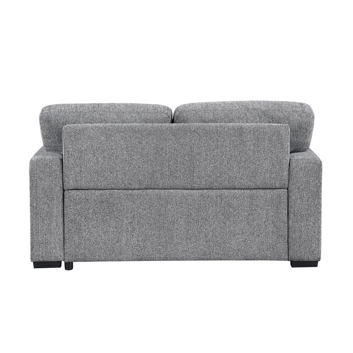 Alcove Gray Loveseat With Pull-out Bed Arms With Shelves And Charging Ports