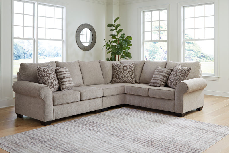 Claireah Umber 3pc Sectional - Ornate Home
