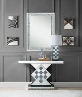Noralie Mirrored/Faux Diamonds Console Table
