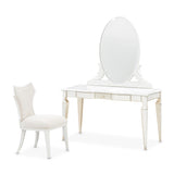La Marisia Creamy Pearl Vanity Set with Mirror & Chair