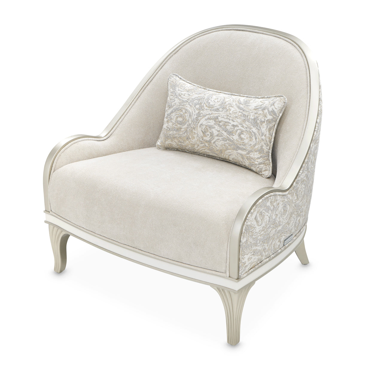 La Marisia Champagne/Tranquil Chenille Accent Chair
