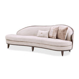Camellia Field Warm Pecan/Porcini Asymmetrical Velvet Sofa