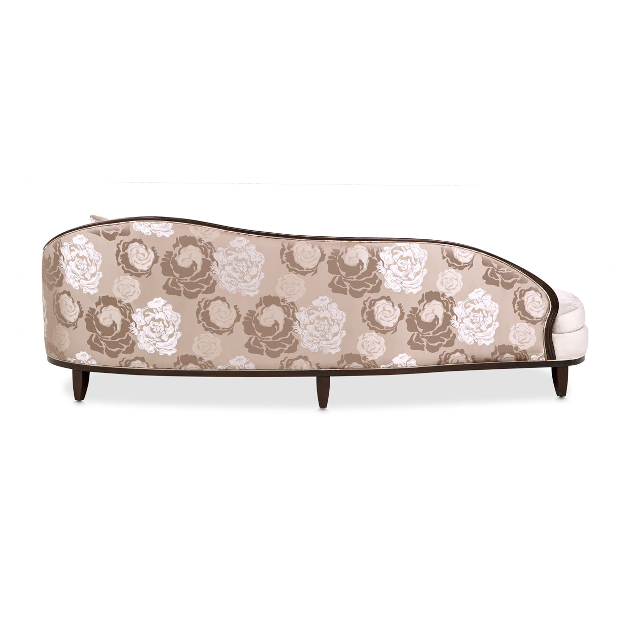 Camellia Field Warm Pecan/Porcini Asymmetrical Velvet Sofa