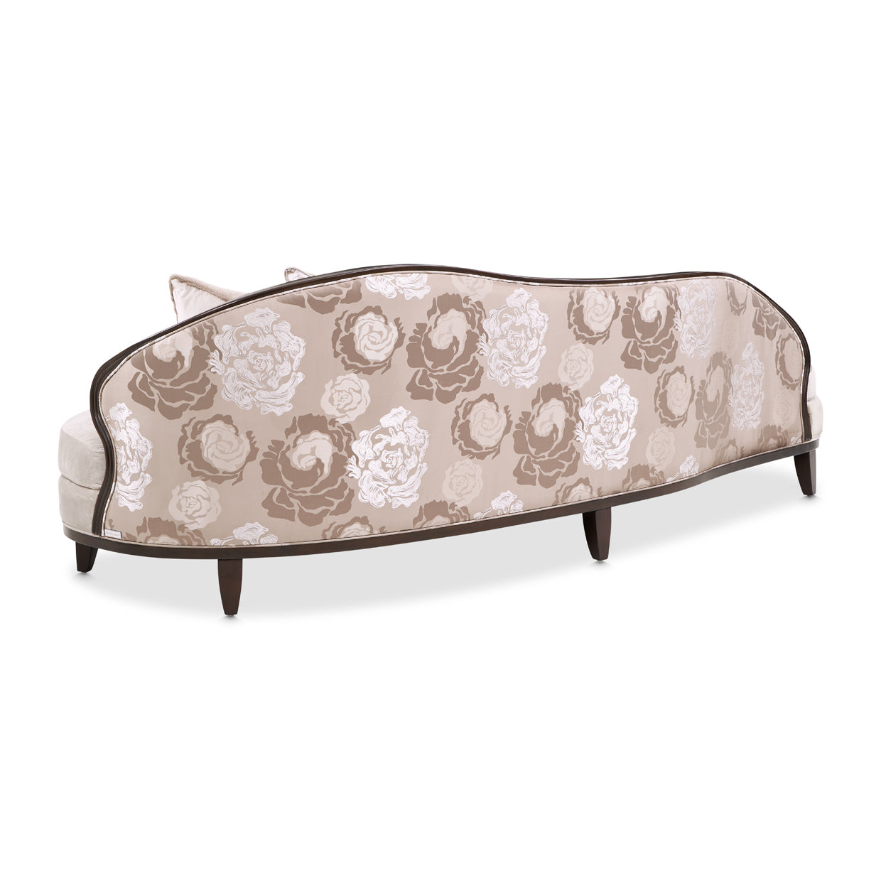 Camellia Field Warm Pecan/Porcini Asymmetrical Velvet Sofa