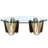 Houston Brushed Gold Cocktail Table