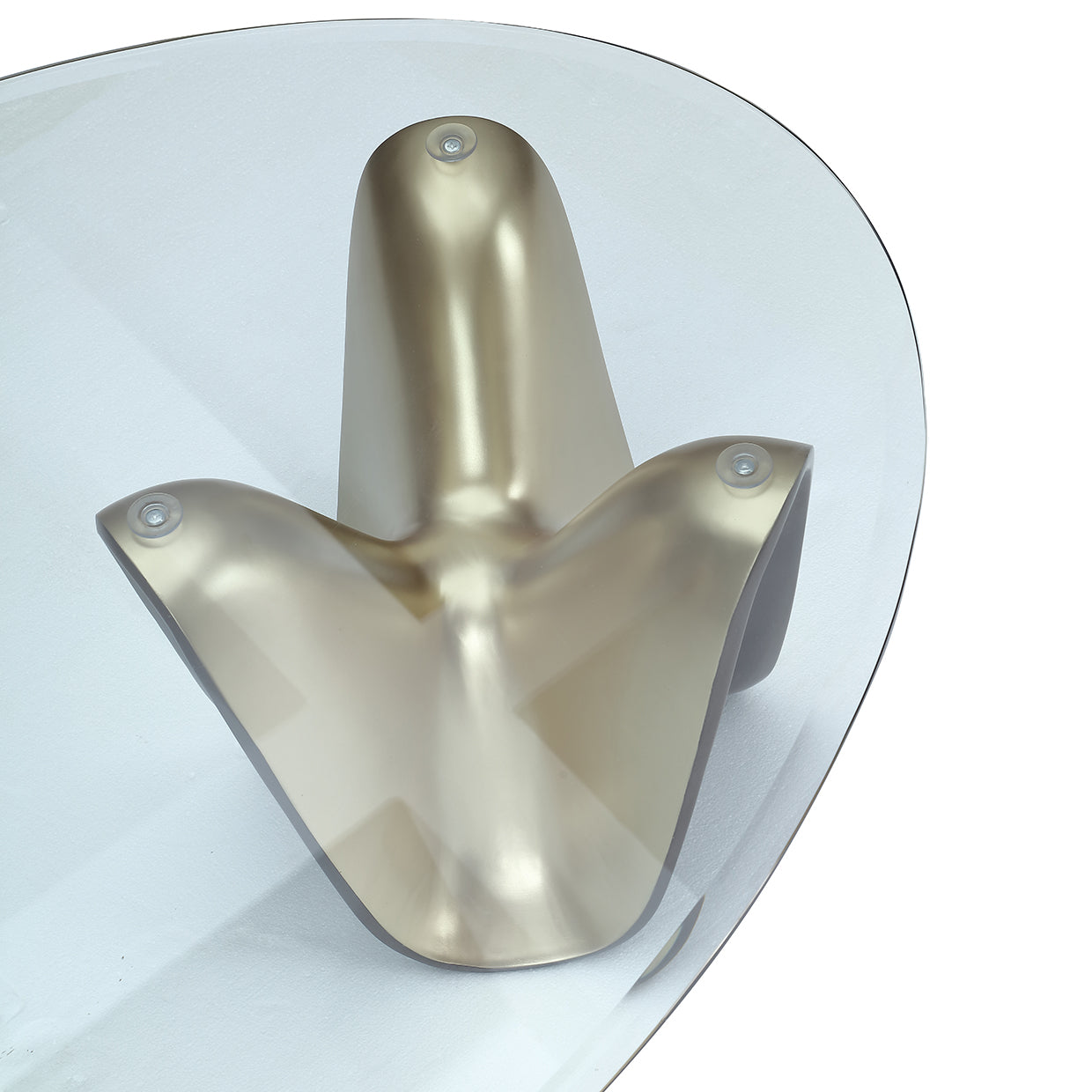 Houston Brushed Gold Cocktail Table