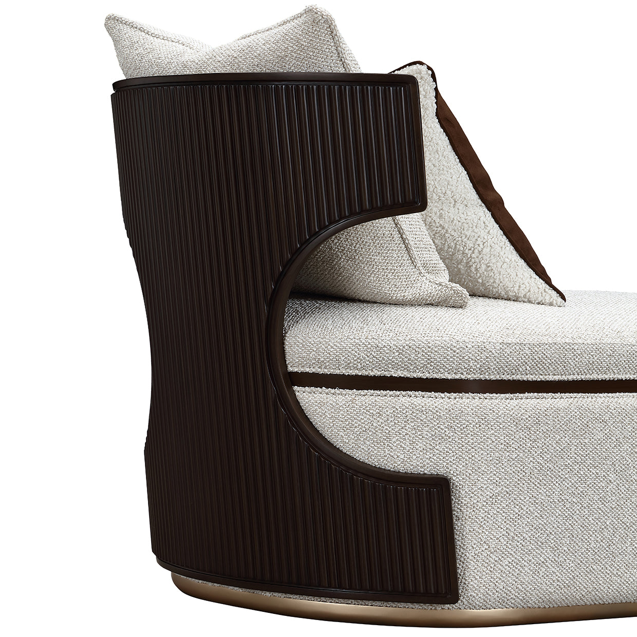 West Kensington Medium Espresso/Buff Chaise