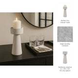 Carlin White Large Candle Holder