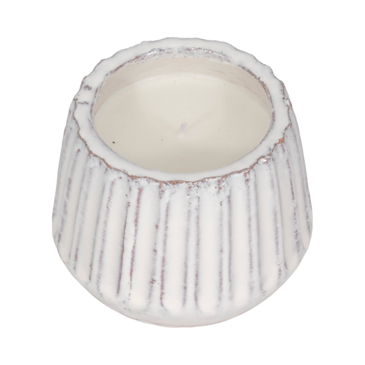 Cadiz White Sea Salt and Lemon Ridged Candle