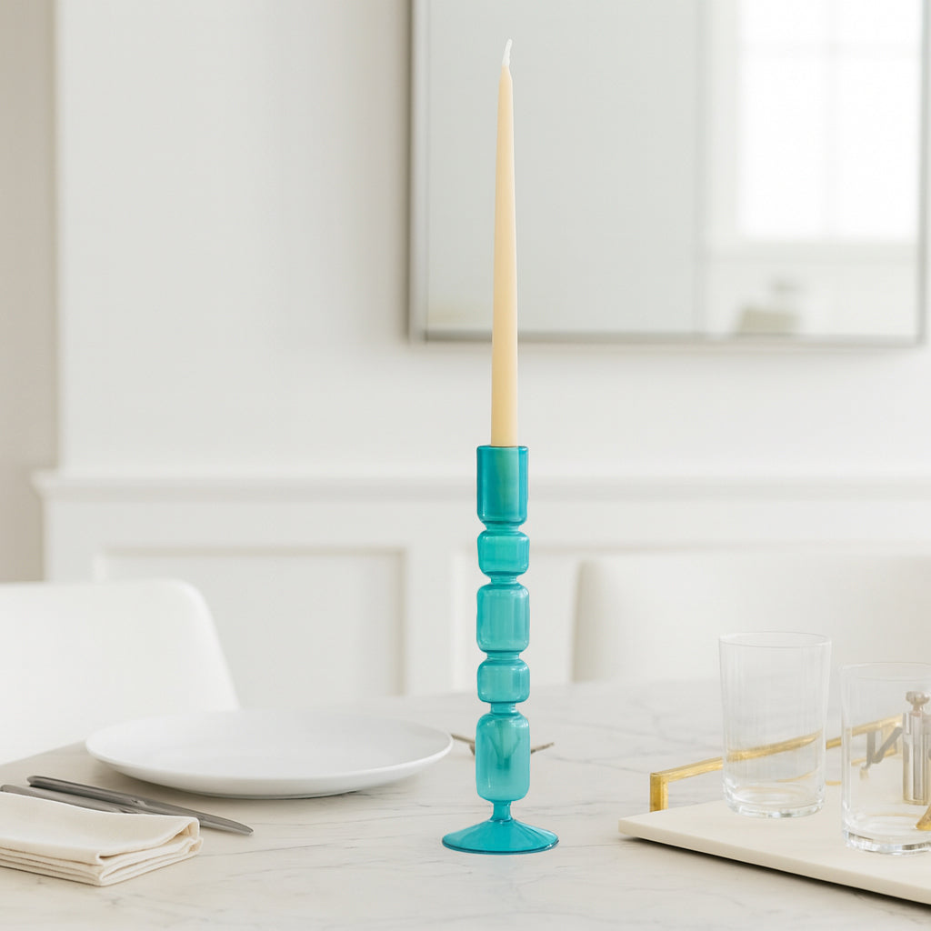 Isle Blue Small Mixed Bubble Taper Candle Holder