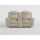Nest Brown Double Reclining Loveseat With Center Console And Receptacles