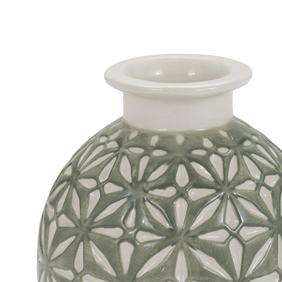 Wheeler Dark Sage Small Ceramic Daisy Vase