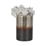 Grabtown Silver Small Glass Metallic 2-Tone Vase