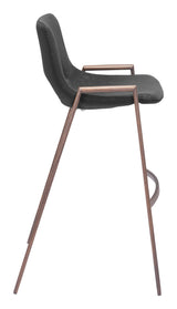 Desi Black & Walnut Barstool (Set of 2)