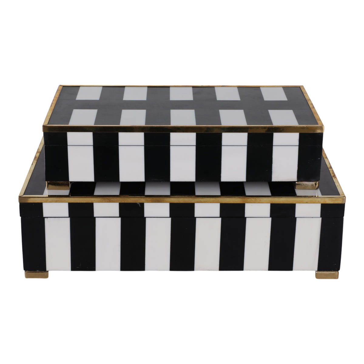 Skyerun Black/White/Gold Boxes (Set of 2)