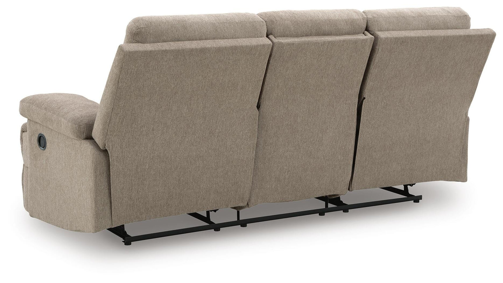 Tarrant Mocha Reclining Sofa with Drop Down Table