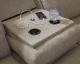 Tarrant Mocha Reclining Sofa with Drop Down Table (Online Special Price)