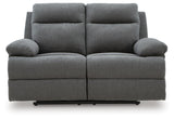 Tarrant Charcoal Reclining Loveseat