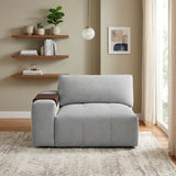 Tidal Gray Left Side Chair With One Arm