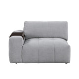 Tidal Gray Left Side Chair With One Arm