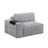 Tidal Gray Left Side Chair With One Arm