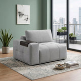 Tidal Gray Left Side Chair With One Arm