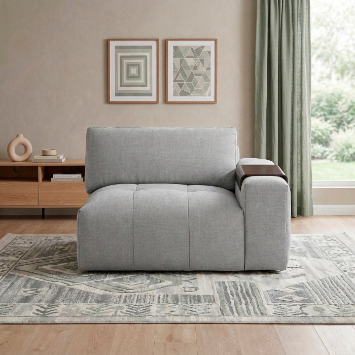 Tidal Gray Right Side Chair With One Arm