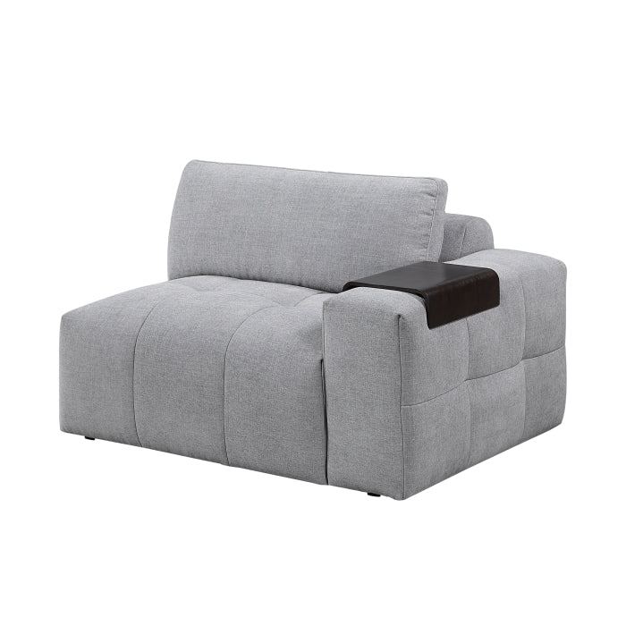 Tidal Gray Right Side Chair With One Arm