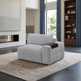 Tidal Gray Right Side Chair With One Arm