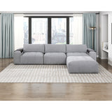 Tidal Gray Left Side Chair With One Arm