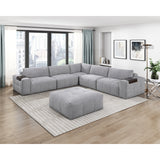 Tidal Gray Left Side Chair With One Arm