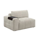 Tidal Beige Left Side Chair With One Arm