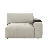 Tidal Beige Right Side Chair With One Arm