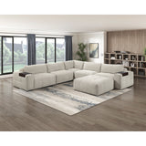 Tidal Beige Right Side Chair With One Arm
