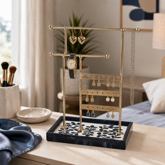 Blue Lake Multicolor Petals Jewelry Organizer
