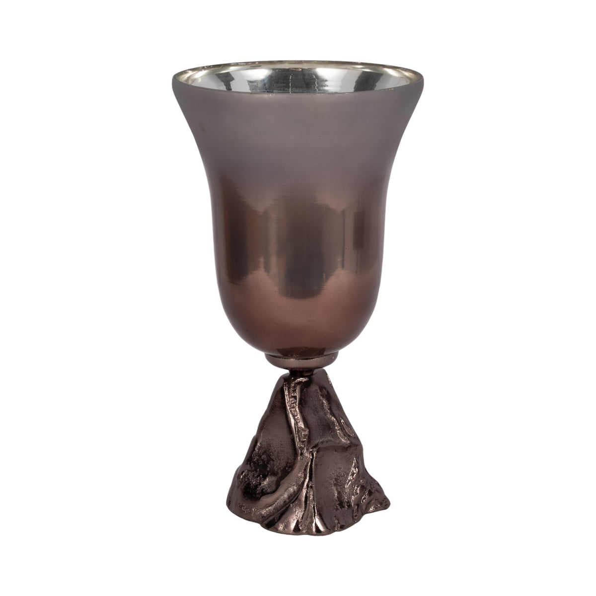 Bellvale Bronze/Copper Small Glass 2-Tone Chalice Vase