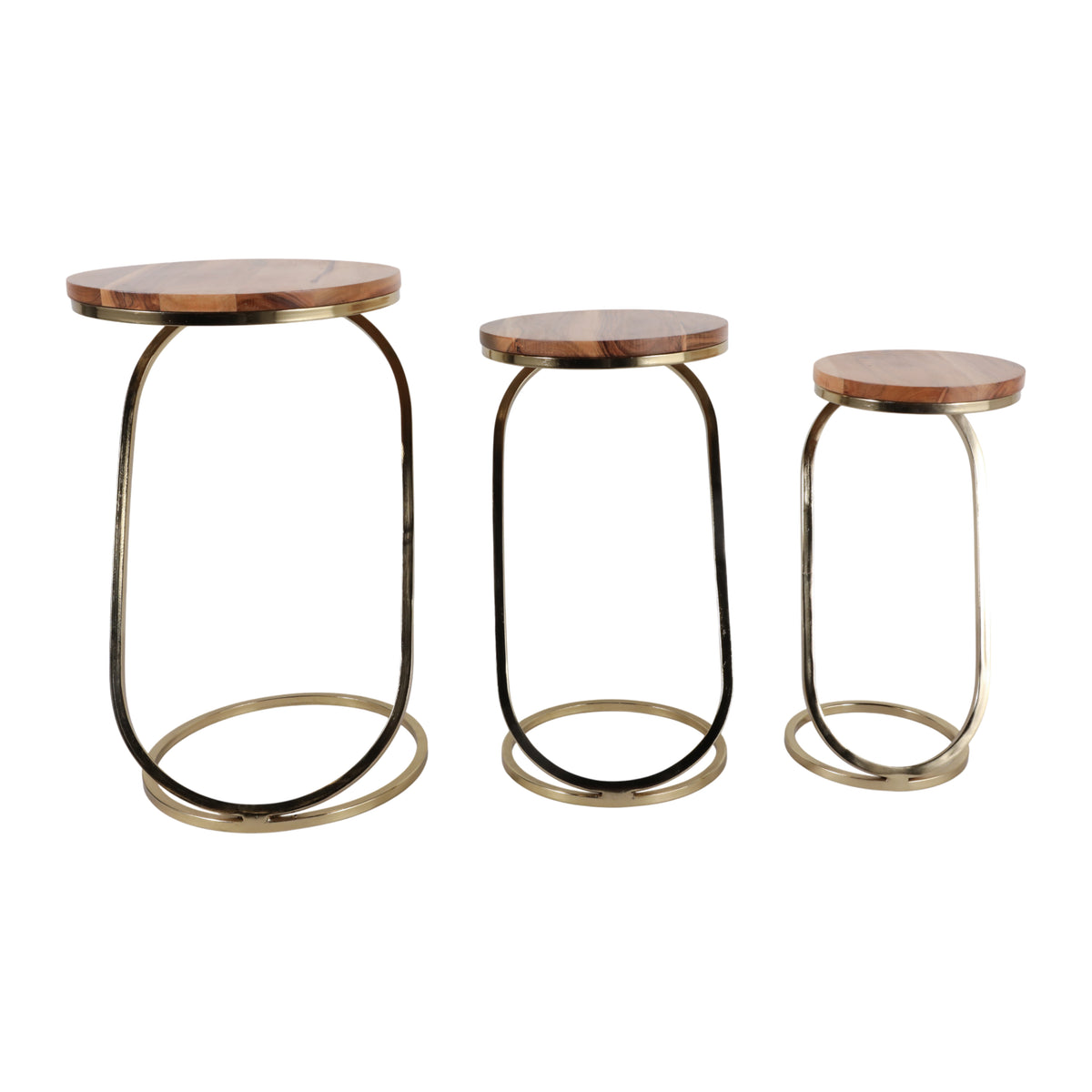 Bentonham Brown/Gold Plant Stands (Set of 3)