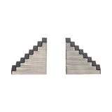Ockenden Black/White Striped Steps Bookends (Set of 2)
