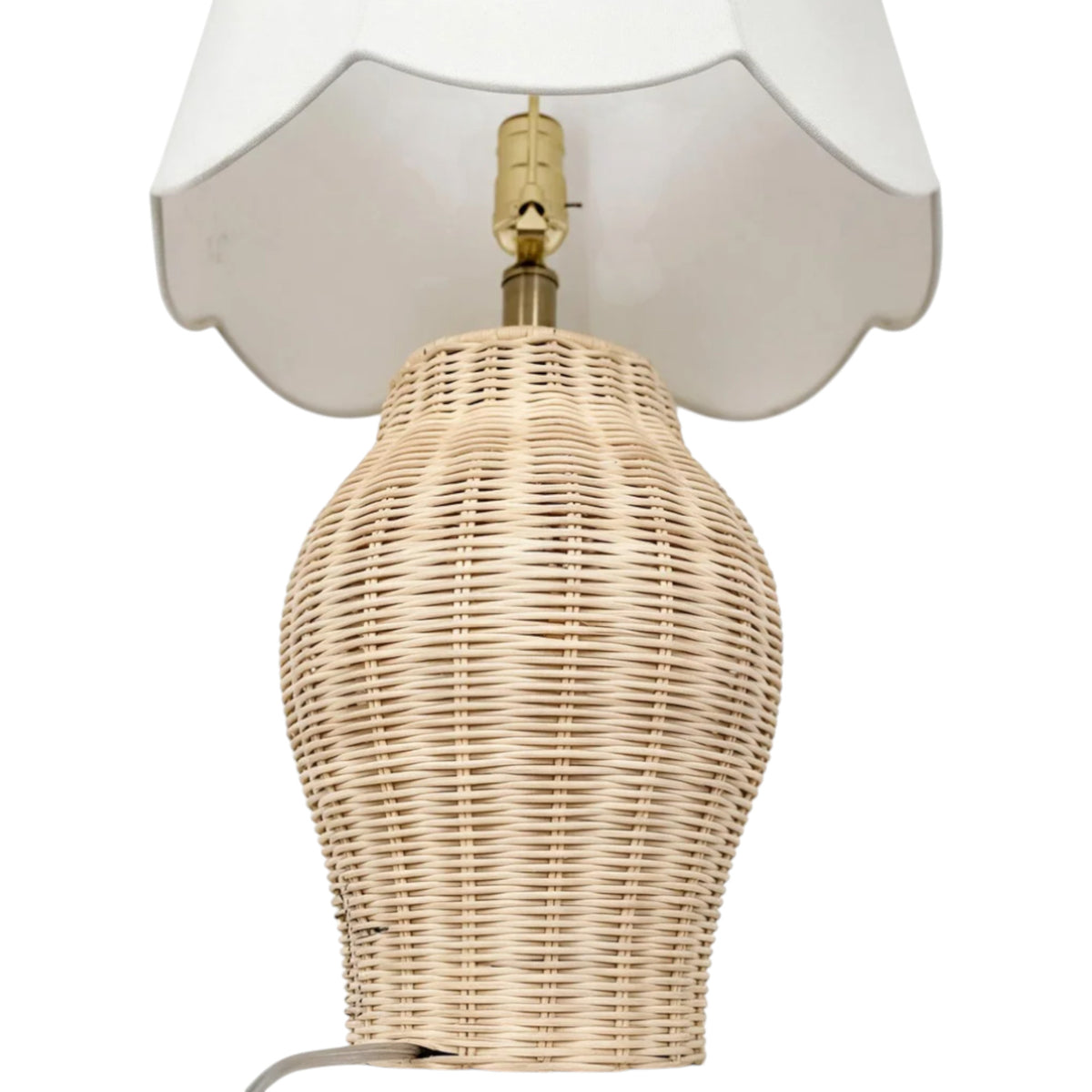 The Forks Tan Rattan Table Lamp