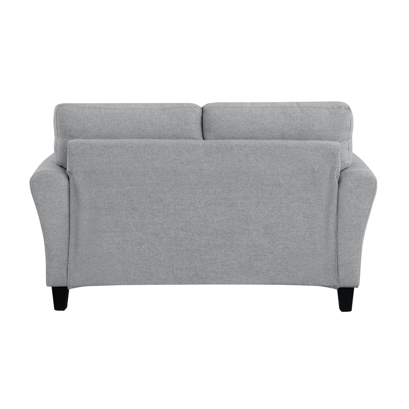 Ellery Dark Gray Textured Fabric Living Room Set / 2pc